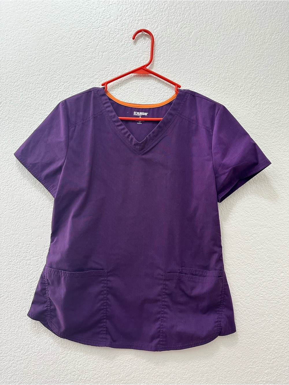 Scrubstar Purple V-Neck Short Sleeve Scrub Top